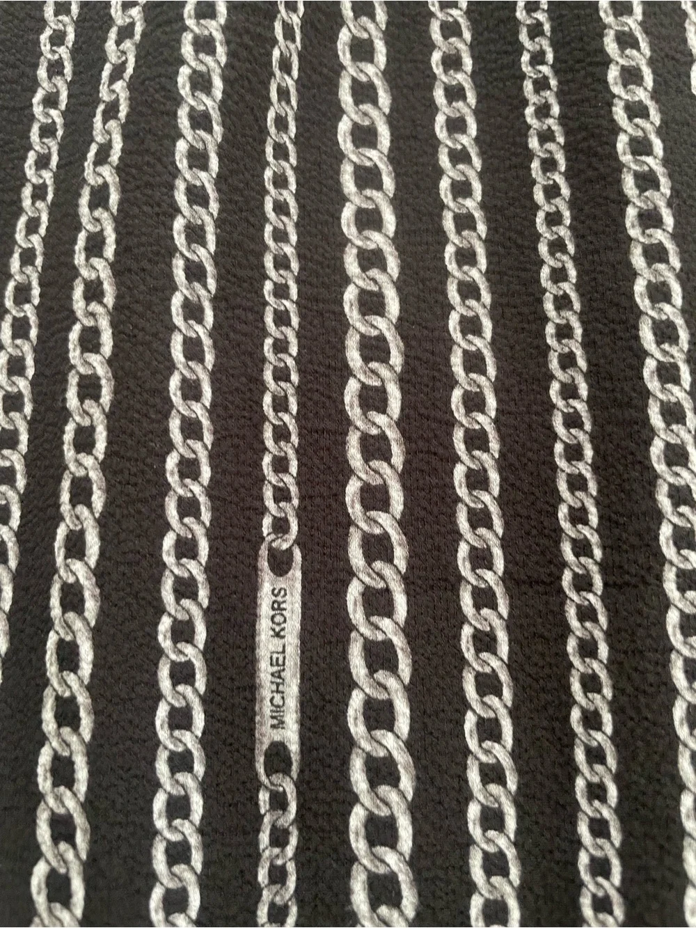 Women’s Michael Kors Pull On Drawstring Chain Link Pants Size L ~ Black/Gray - Picture 2 of 5